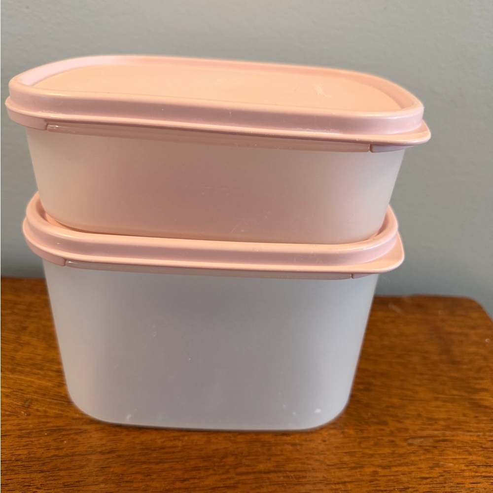 Tupperware Modular Mate Mini Rectangulars #1 & 2 Pink - Picture 2 of 13